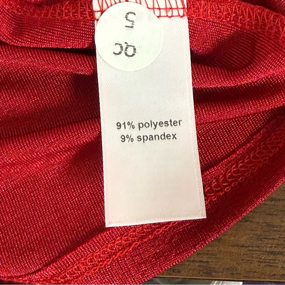 Maurices 24/7 Red Mock Neck Halter Tank Top Sleeveless Stretchy L - Picture 6 of 8